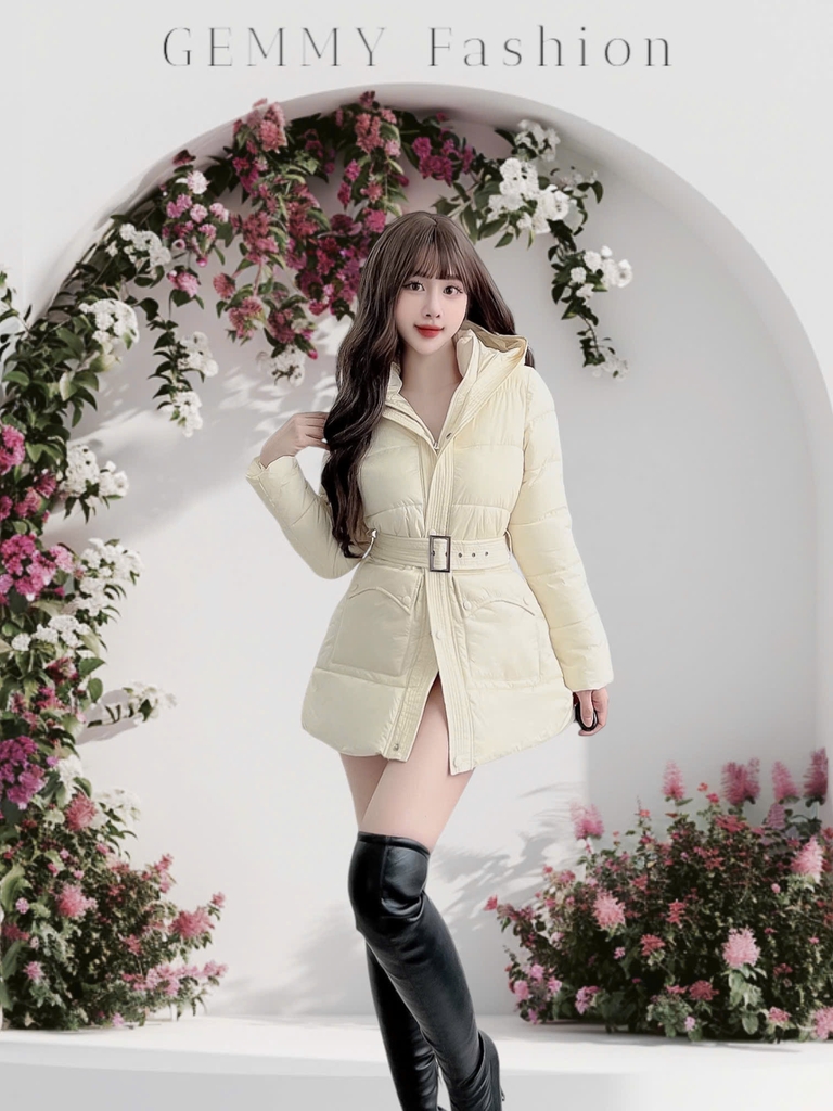 G9265 Áo Khoác Phao Nữ Dáng Lỡ Siêu Nhẹ Dày Ấm Thời Trang.