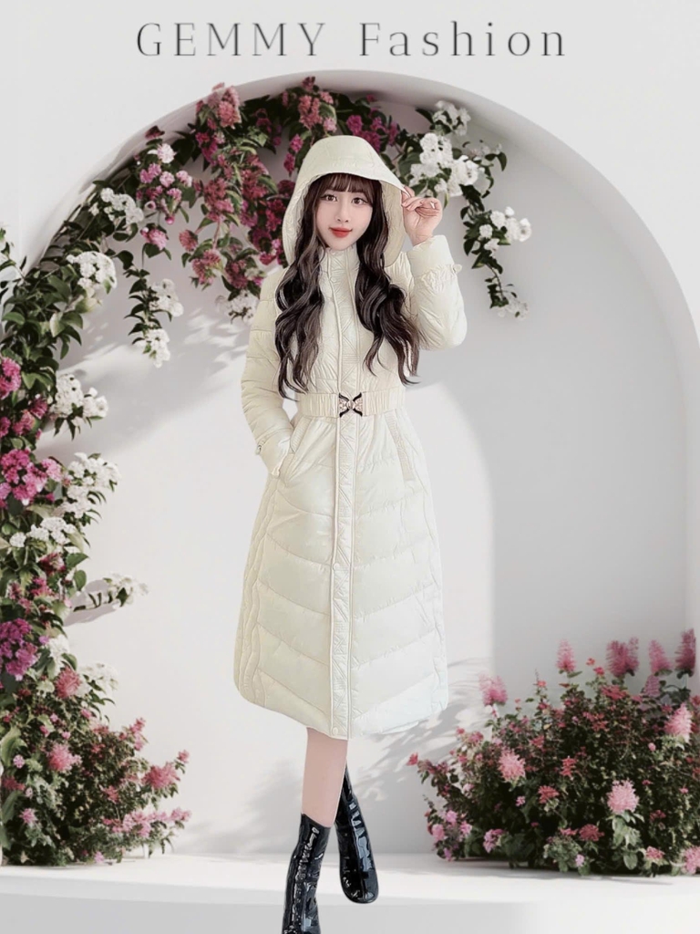 G9277 Áo Phao Nữ Dáng Dài Siêu Nhẹ Dày Ấm Thời Trang