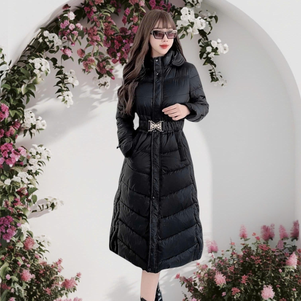 G9277 Áo Phao Nữ Dáng Dài Siêu Nhẹ Dày Ấm Thời Trang