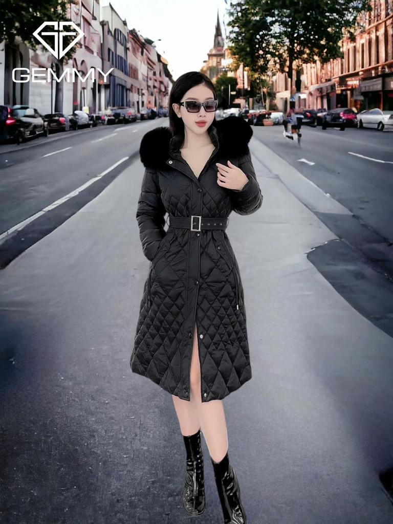 G9276 Áo Phao Nữ Dáng Dài Qua Gối Siêu Nhẹ Dày Ấm Thời Trang