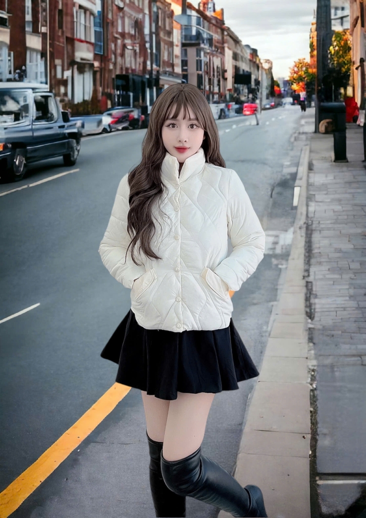 G9213 - Áo Khoác Phao Nữ Siêu Nhẹ Dày Ấm Thời Trang