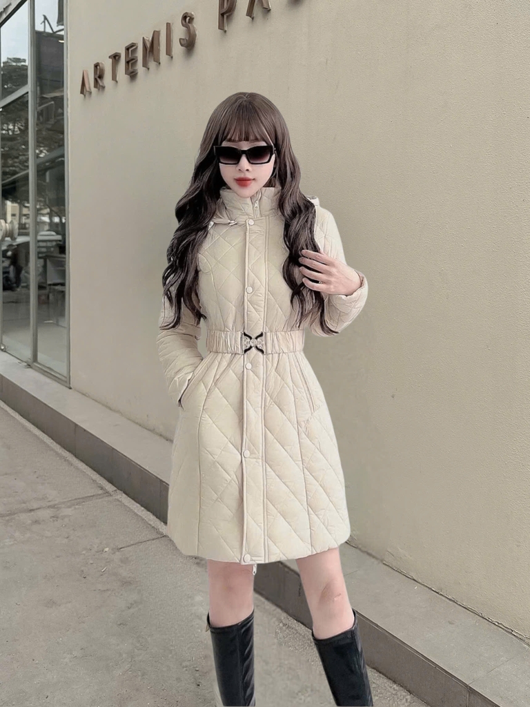 G9380 Áo Phao Nữ Dáng Dài Siêu Nhẹ Thời Trang