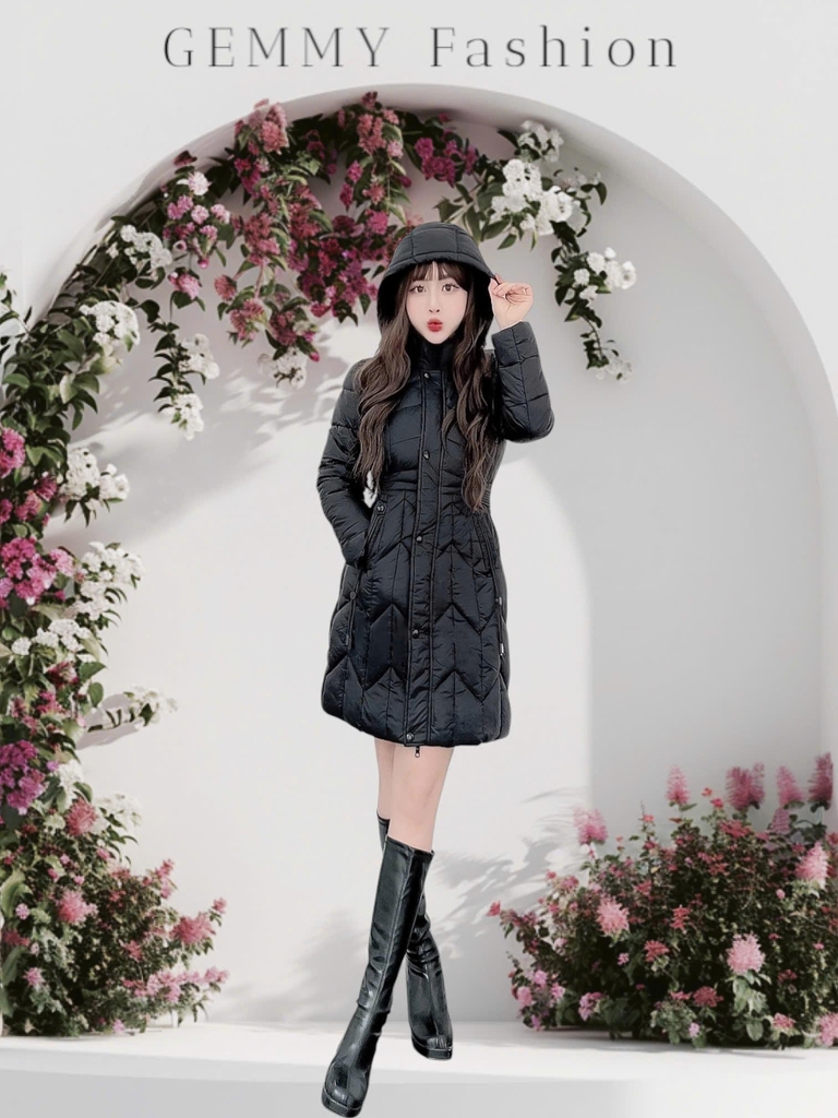 G9263 Áo Phao Dáng Dài Nữ Siêu Nhẹ Dày Ấm Thời Trang