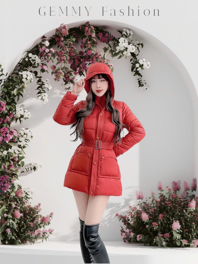 G9265 Áo Khoác Phao Nữ Dáng Lỡ Siêu Nhẹ Dày Ấm Thời Trang