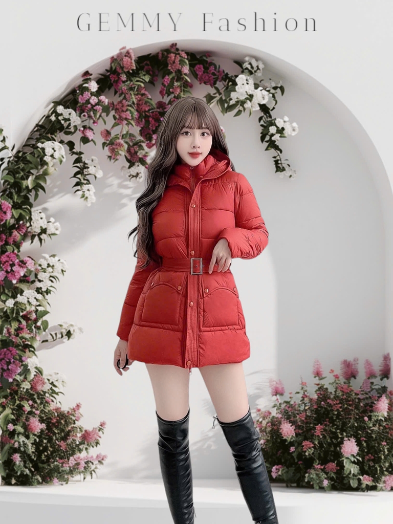 G9265 Áo Khoác Phao Nữ Dáng Lỡ Siêu Nhẹ Dày Ấm Thời Trang.