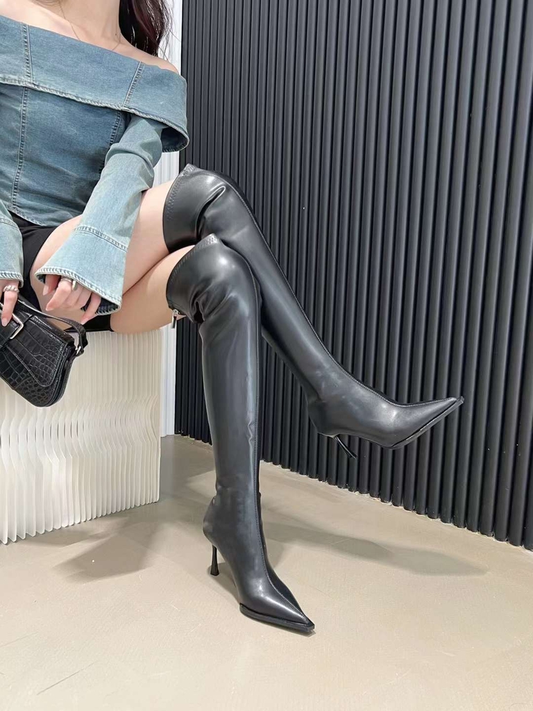 G001 (Bốt) Boots Đùi Nữ Trên Gối Gót Nhọn Hàng Đẹp Thời Trang