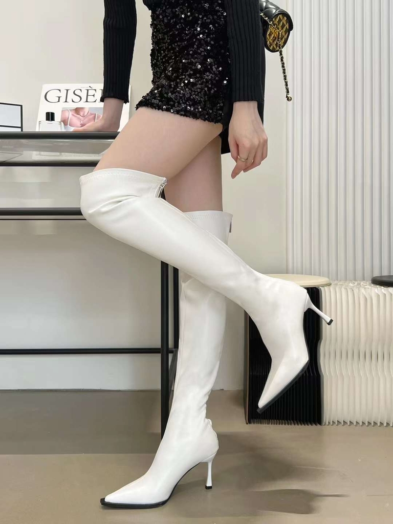 G001 (Bốt) Boots Đùi Nữ Trên Gối Gót Nhọn Hàng Đẹp Thời Trang