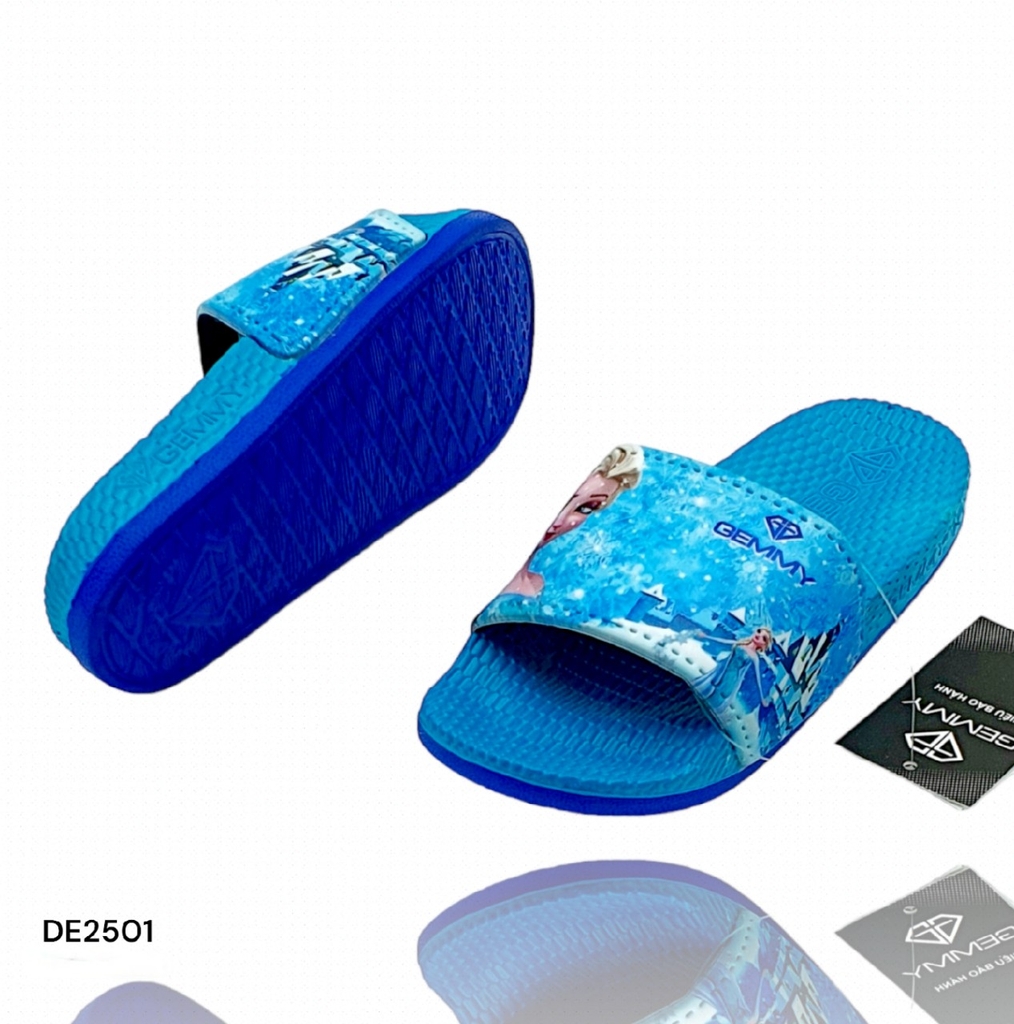 DE2501 Dép lê trẻ em bé gái Gemmy EVA nhẹ êm đẹp in hình Elsa