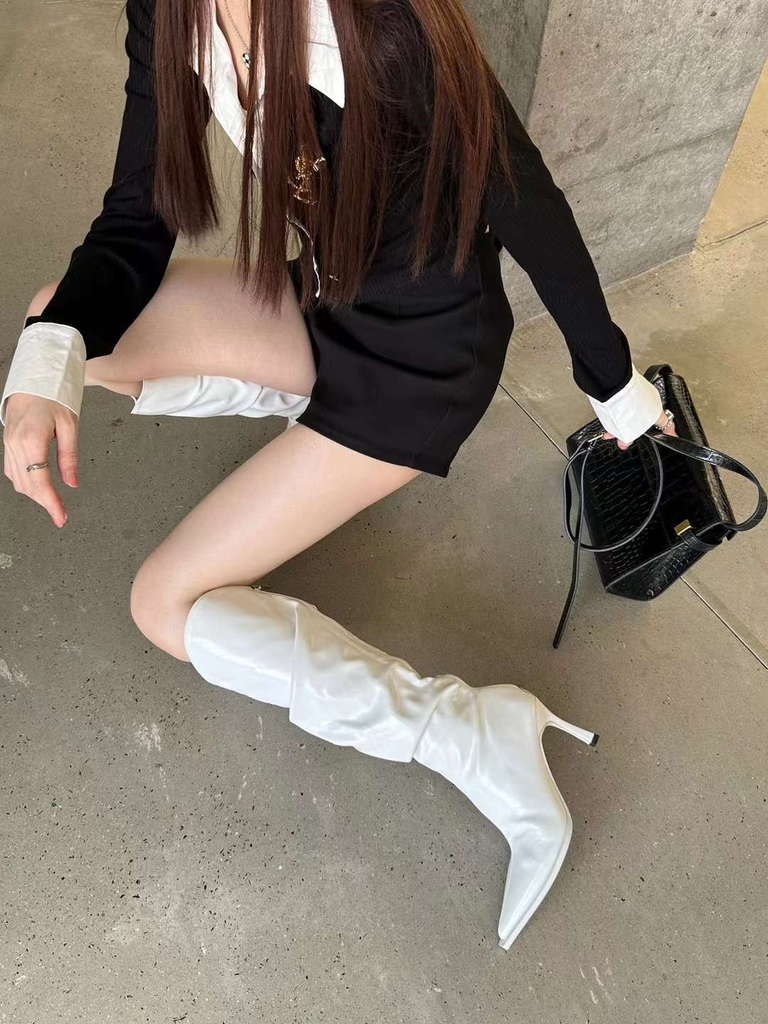 G003 (Bốt) Boots Cổ Cao Nữ Dưới Gối Gót Nhọn Hàng Đẹp Thời Trang