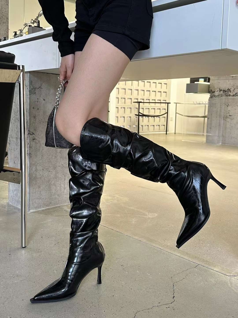 G003 (Bốt) Boots Cổ Cao Nữ Dưới Gối Gót Nhọn Hàng Đẹp Thời Trang
