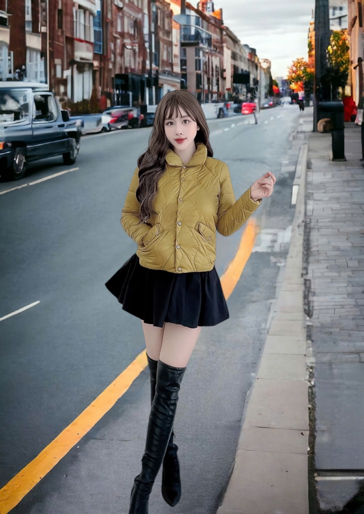 G9213 - Áo Khoác Phao Nữ Siêu Nhẹ Dày Ấm Thời Trang
