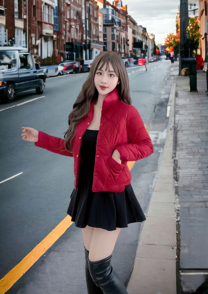 G9213 - Áo Khoác Phao Nữ Siêu Nhẹ Dày Ấm Thời Trang