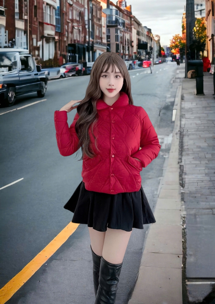 G9213 - Áo Khoác Phao Nữ Siêu Nhẹ Dày Ấm Thời Trang