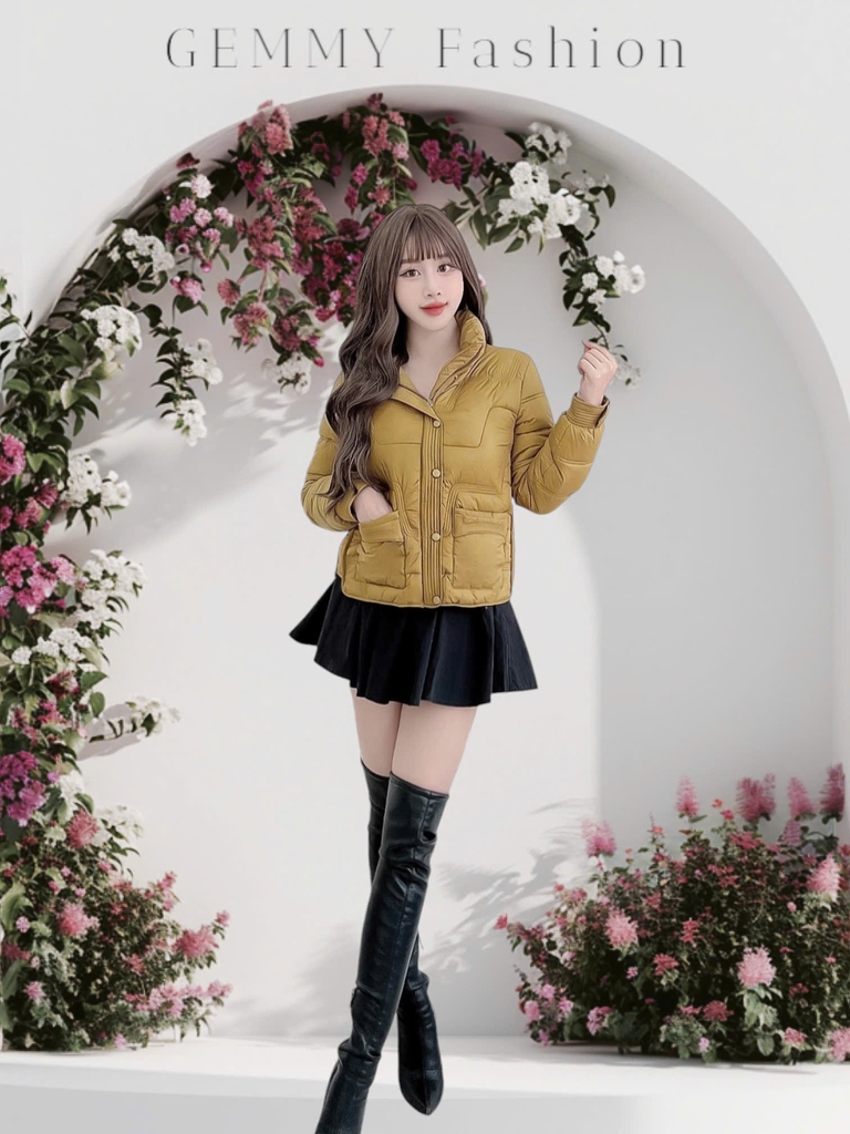 G9211 Áo Khoác Phao Nữ Siêu Nhẹ Dày Ấm Thời Trang