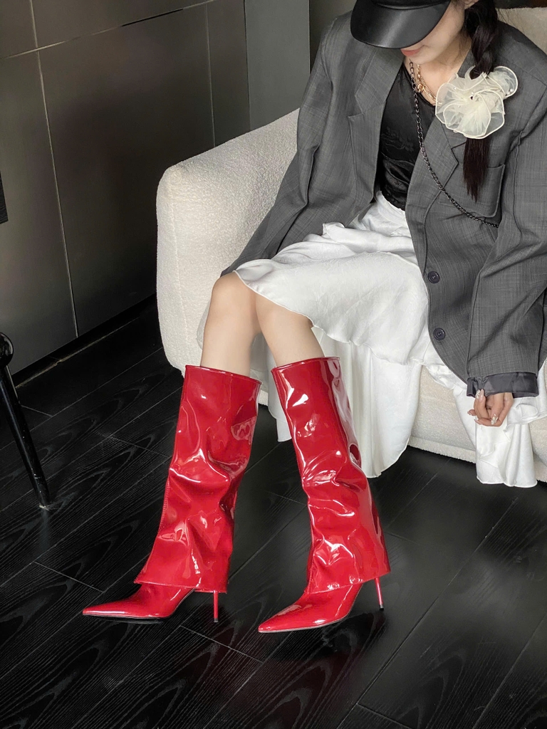 G002 (Bốt) Boots Cổ Cao Nữ Dưới Gối Gót Nhọn Đẹp Thời Trang
