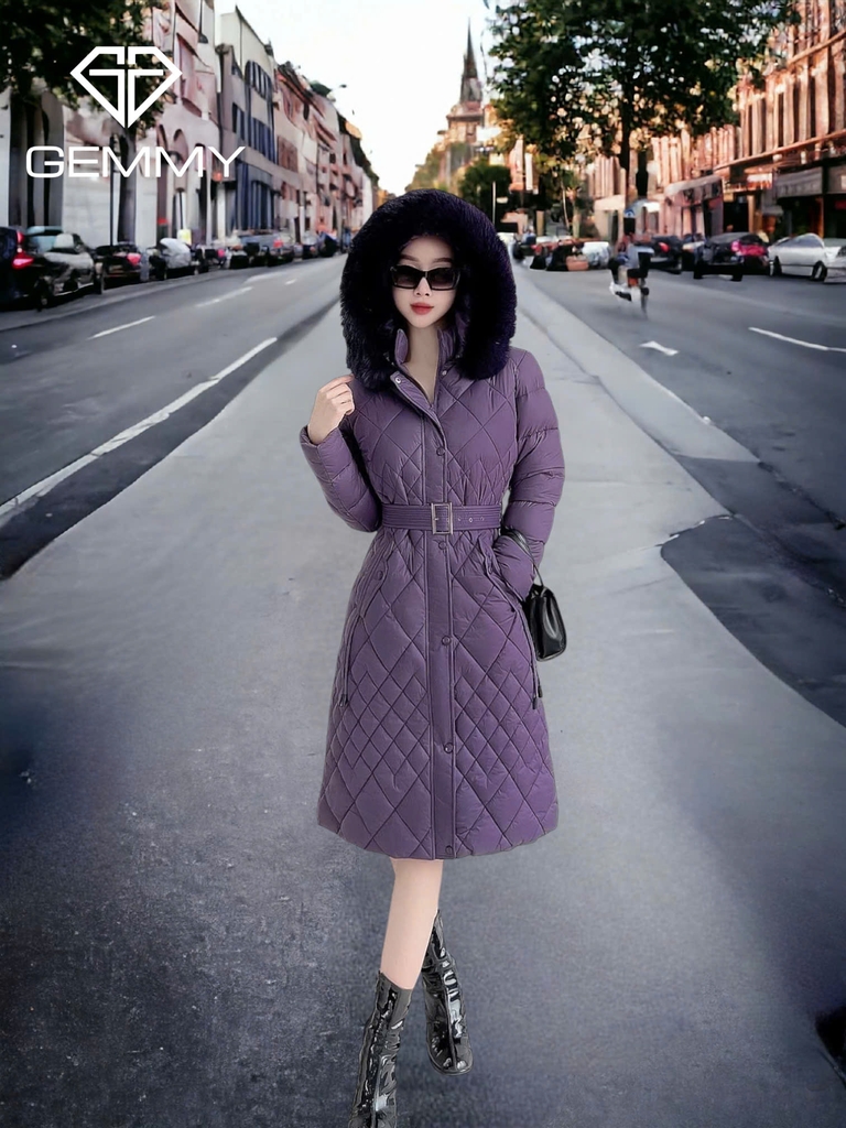 G9276 Áo Phao Nữ Dáng Dài Qua Gối Siêu Nhẹ Dày Ấm Thời Trang