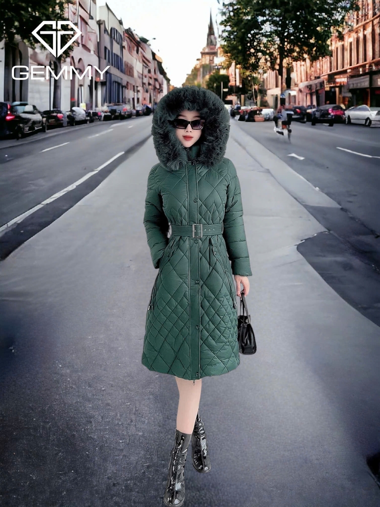 G9276 Áo Phao Nữ Dáng Dài Qua Gối Siêu Nhẹ Dày Ấm Thời Trang