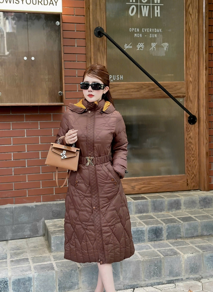 G9107 Áo Phao Nữ Dáng Dài Siêu Nhẹ Dày Ấm Thời Trang