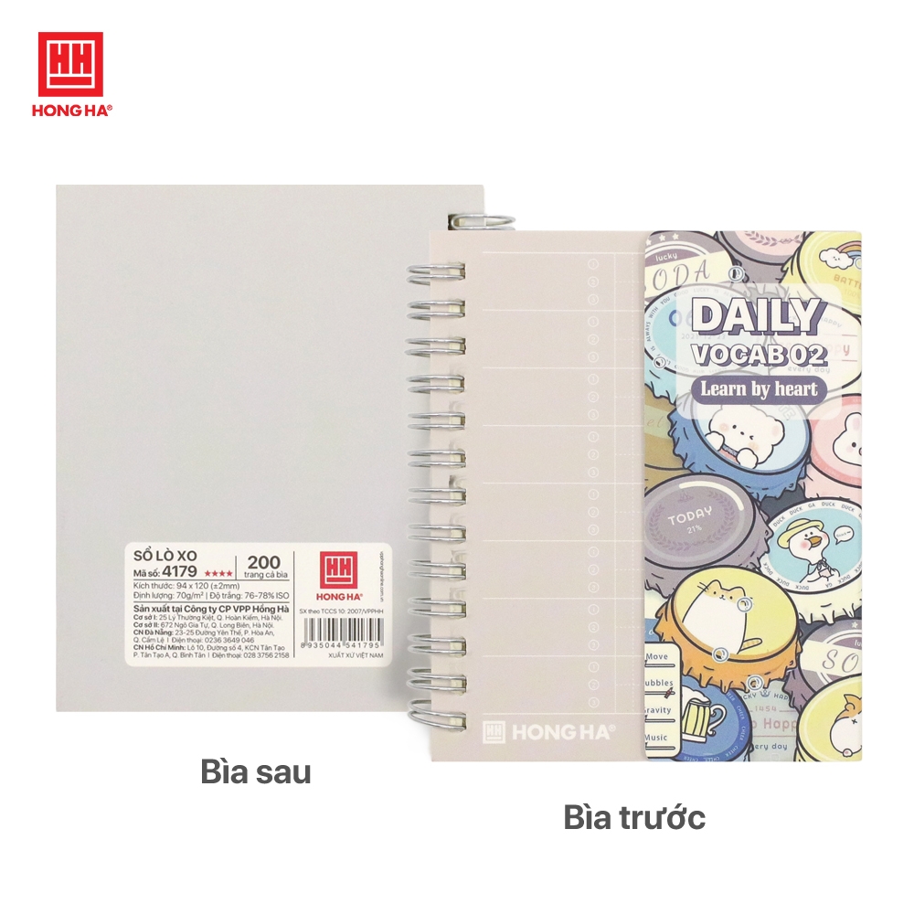 Sổ lò xo Daily Vocab 02 Hồng Hà 200 trang - 4179
