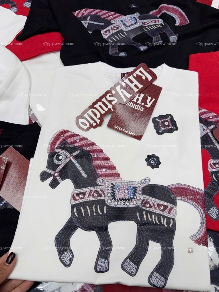 Áo thun ngựa - Form rộng dưới 65kg
