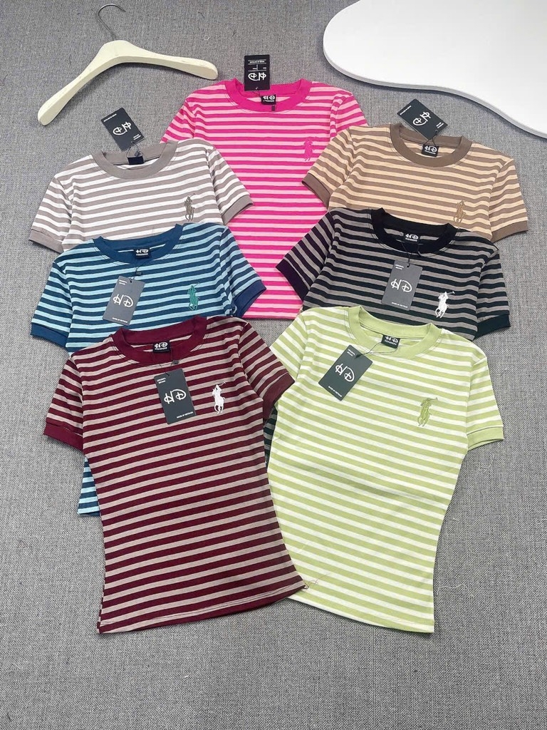 Áo thun ôm thêu ngựa - Form vừa