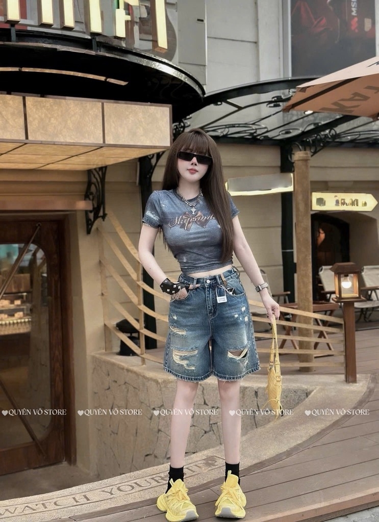 QJ 4803 Quần jean ngố