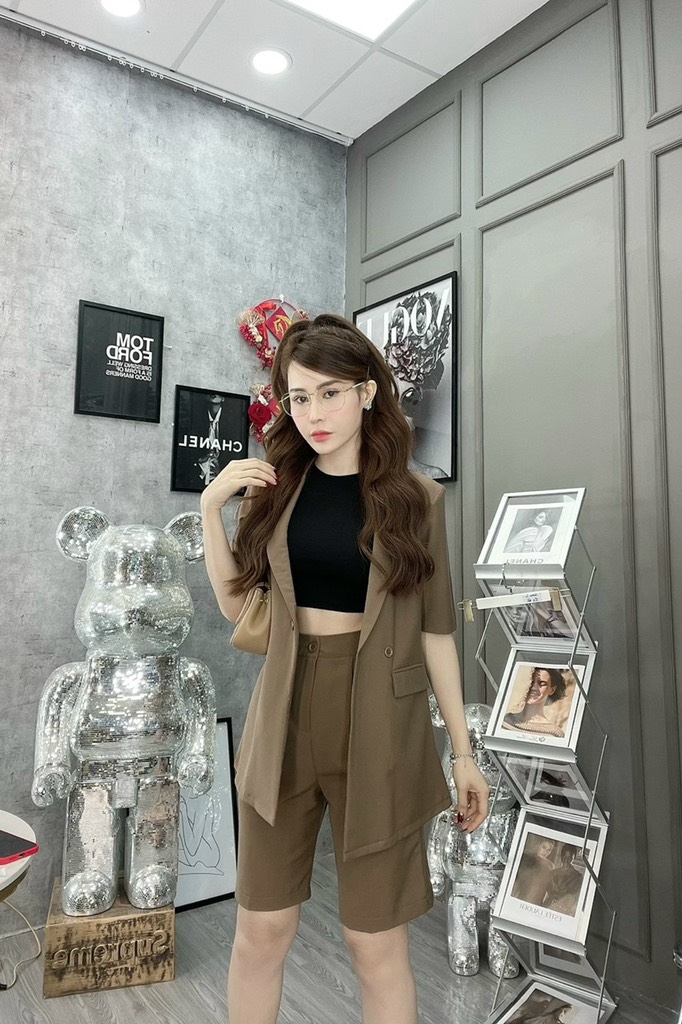 Set vest quần ngố x áo thun