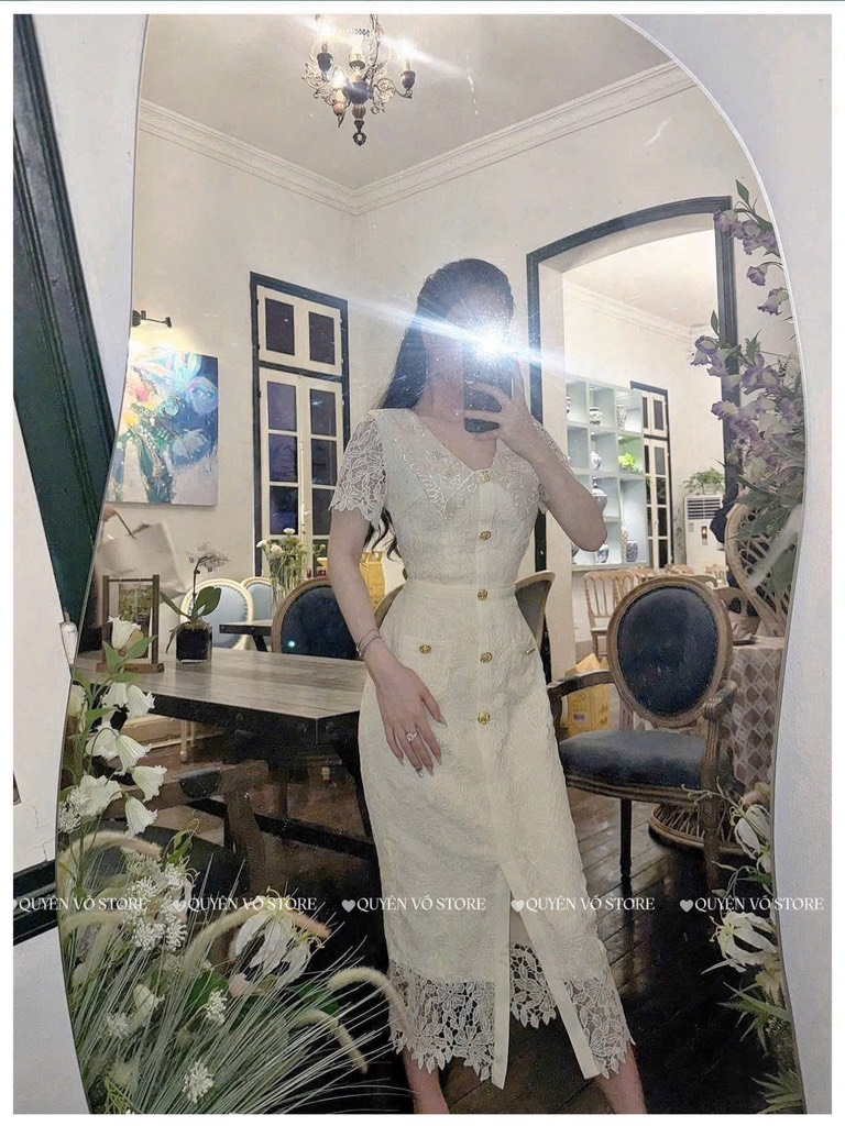 Đầm ren sang chảnh dáng dài