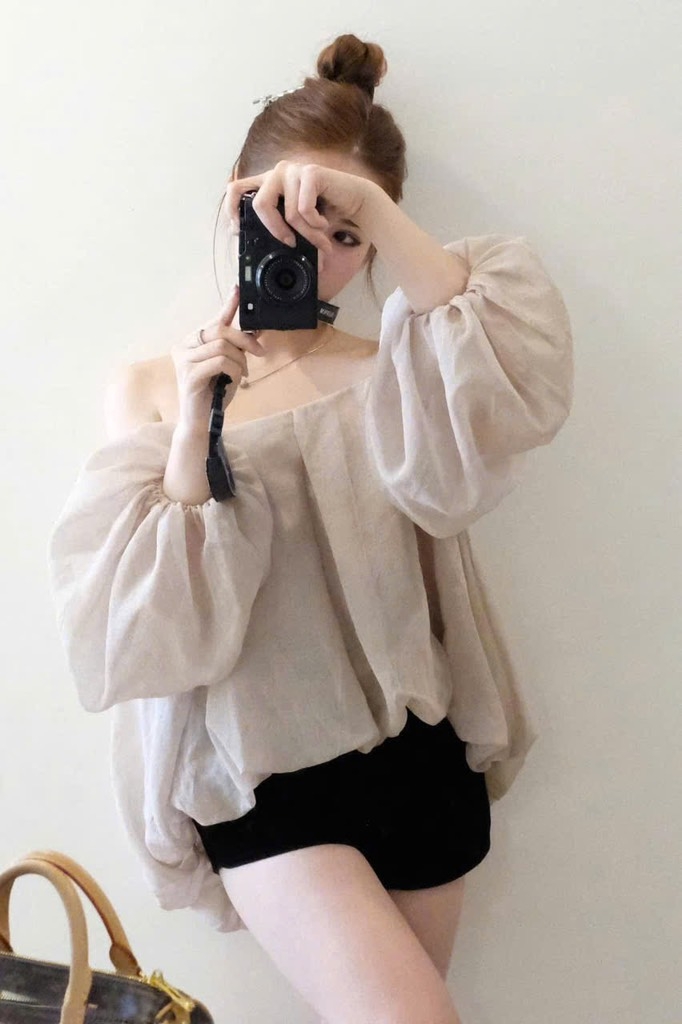 Áo Babydoll voan tơ nude