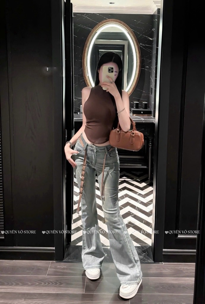 QJ 8531 Quần jean loe