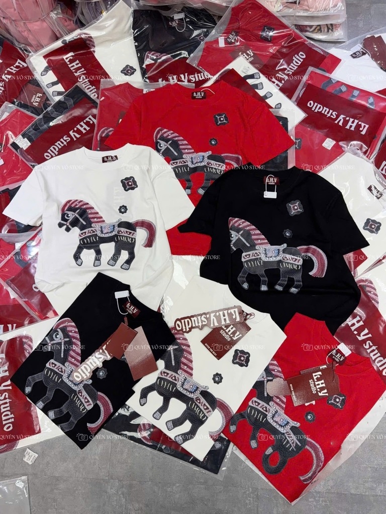 Áo thun ngựa - Form rộng dưới 65kg