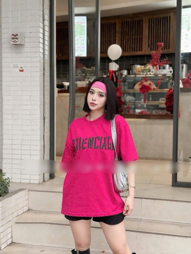 Áo thun Balen hồng