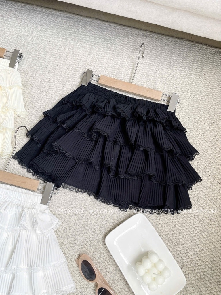 Chân váy 4 tầng - Trắng