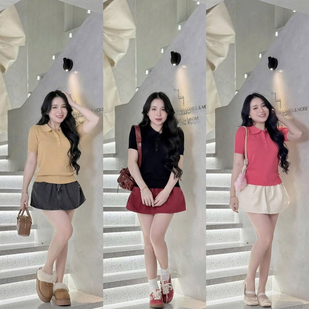 Áo len cổ polo QC