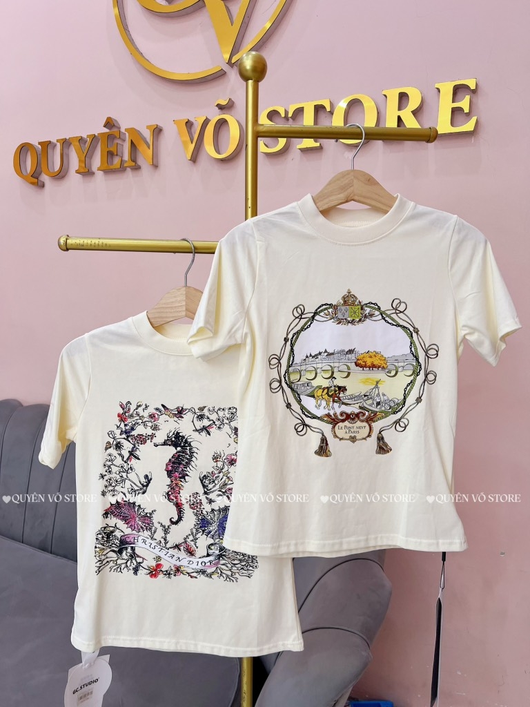 Áo thun Gucci tranh - Form 40-55kg Babytee