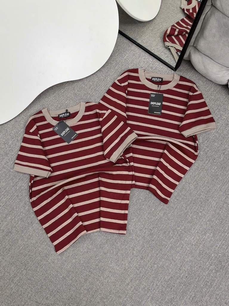 Áo thun sọc trơn - Form vừa