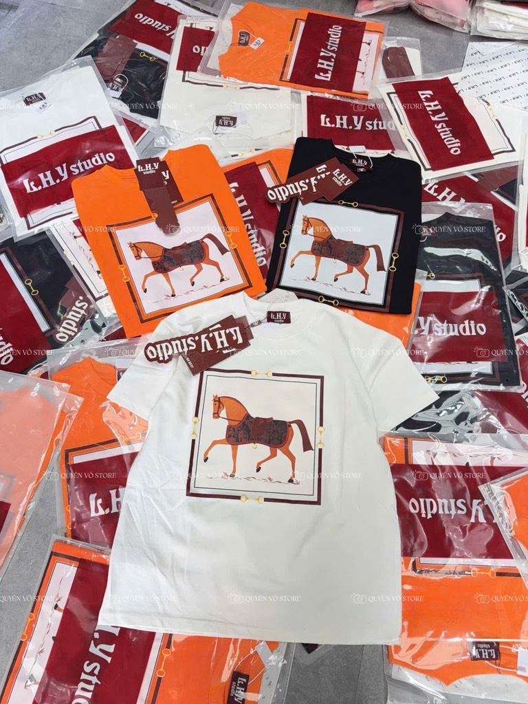 Áo thun ngựa ô vuông - Form rộng dưới 65kg