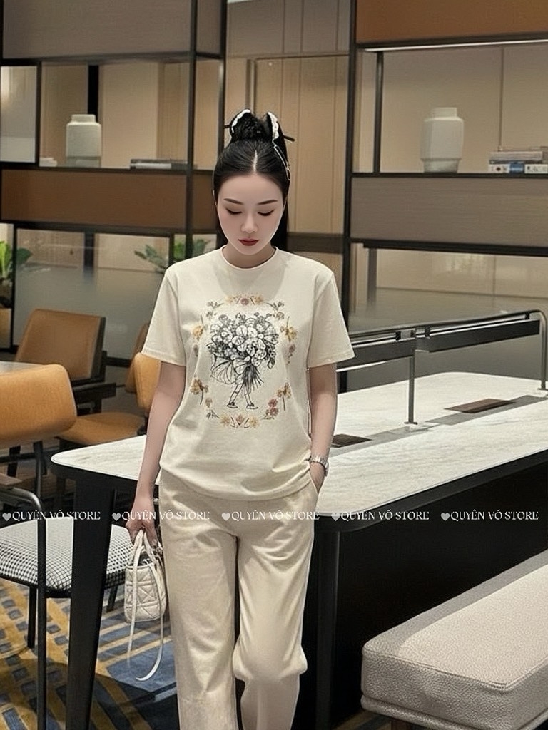 Áo thun Gucci hoa - Form 40-55kg Babytee