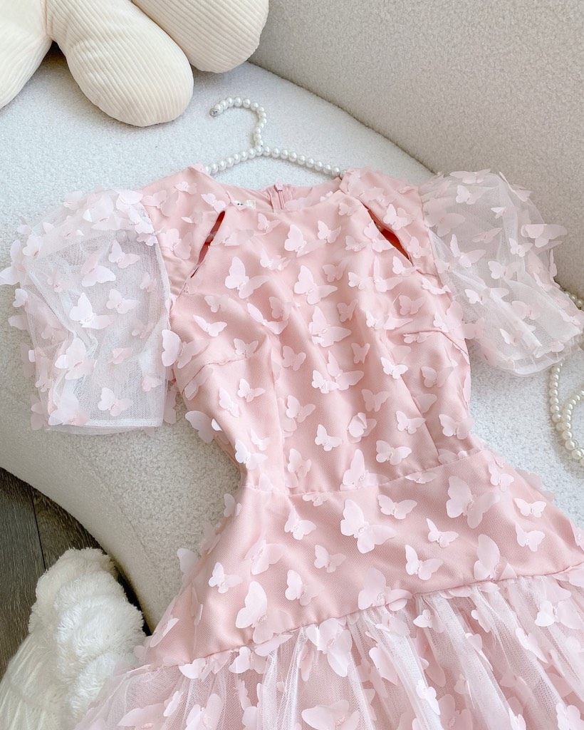 Đần tay phồng xòe bướm 3D - S