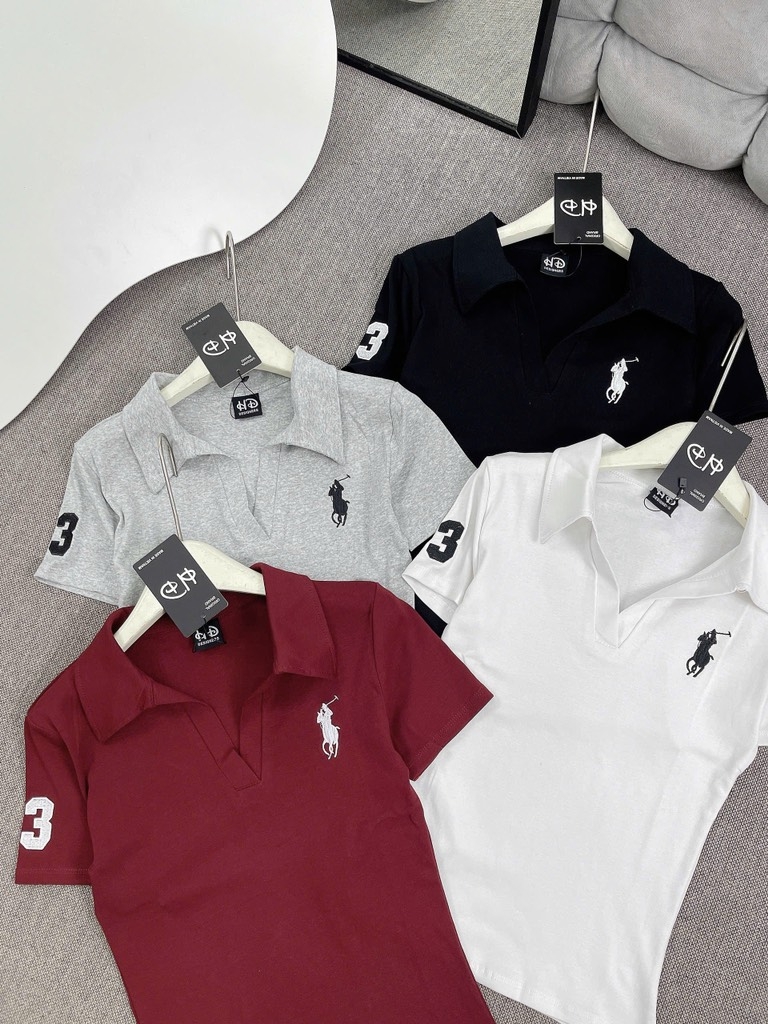 Áo thun cổ bẻ ngựa - Form vừa