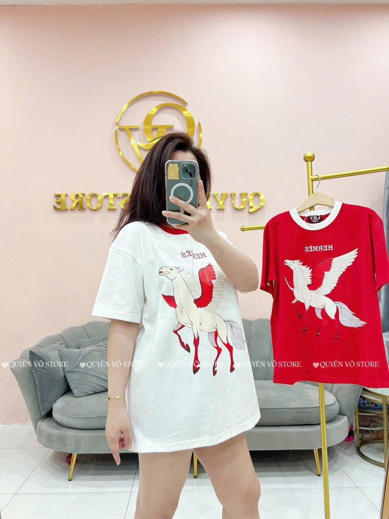 Áo thun ngựa cánh - Form rộng dưới 65kg