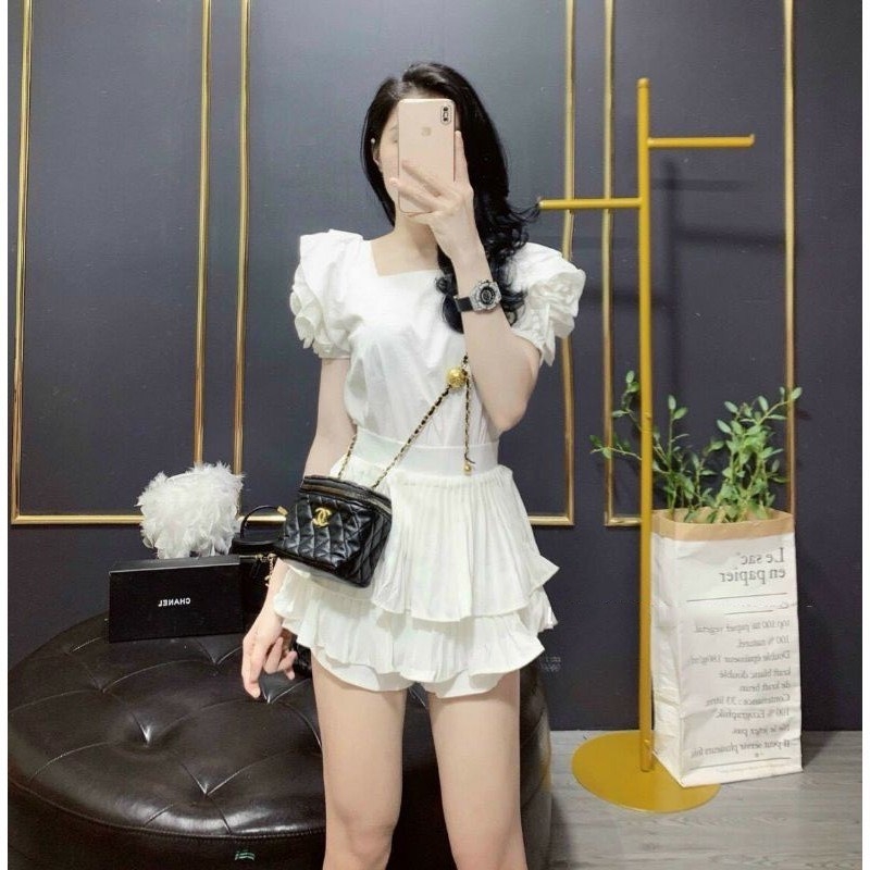 Chân váy xếp li 2 tầng - hàng Quảng Châu
