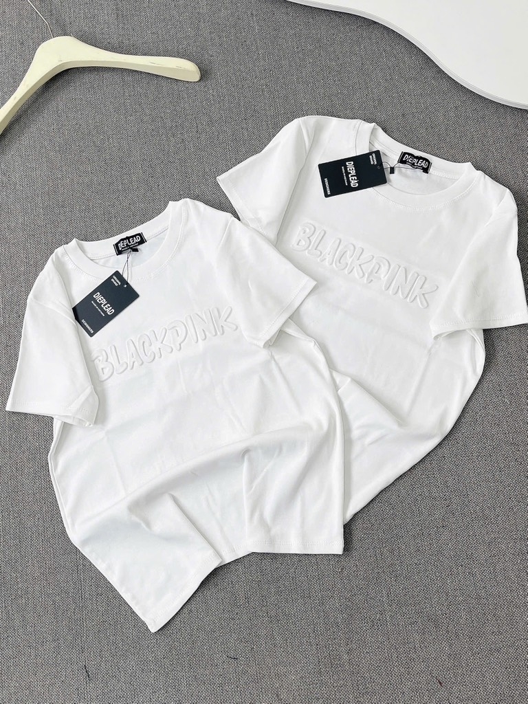 Áo thun dập nổi blackpink - Form vừa