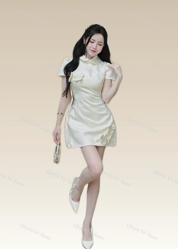 Đầm hoa cổ sen hot hit