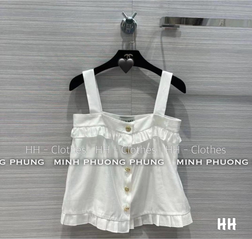 Áo tơ Nhật khuy chanel