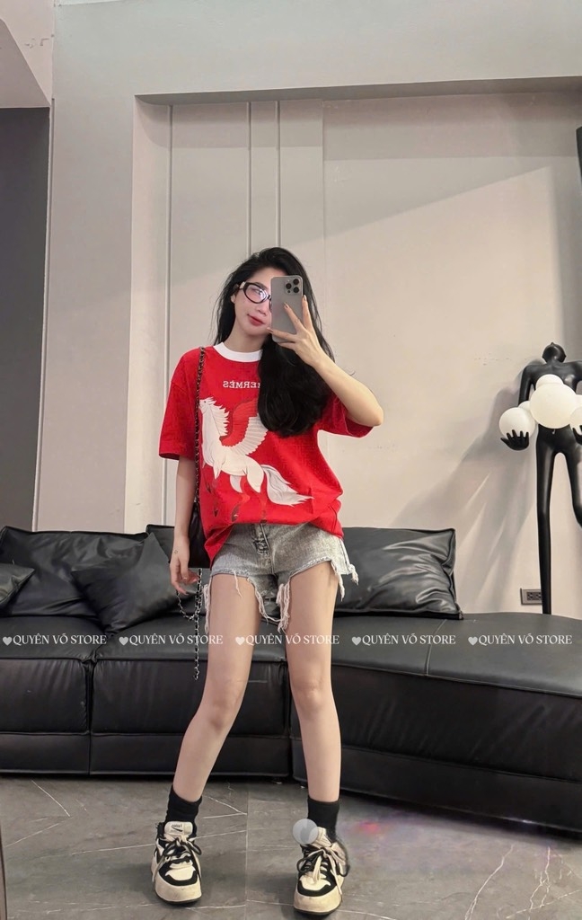 Áo thun ngựa cánh - Form rộng dưới 65kg