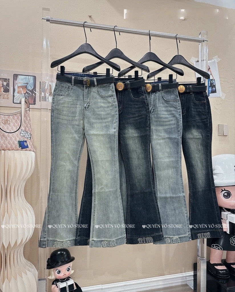 QJ 8523 Quần jean loe