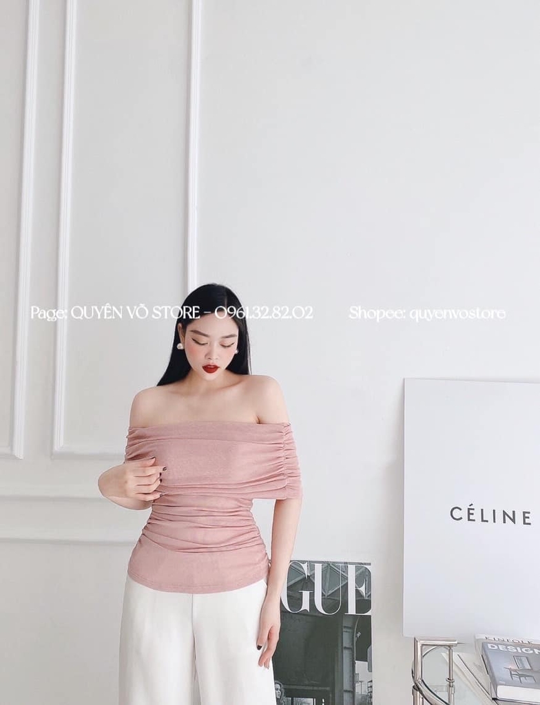 Áo trễ vai nhún