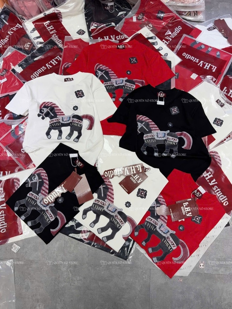 Áo thun ngựa - Form rộng dưới 65kg