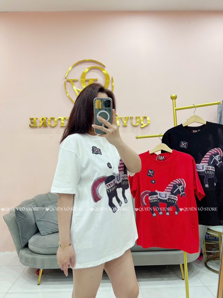 Áo thun ngựa - Form rộng dưới 65kg